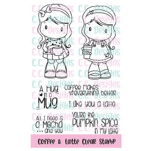 Coffee & Latte Swissie Clear Stamp Set